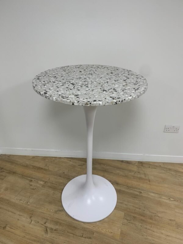 High Bar Table | Original round marble top - Image 2