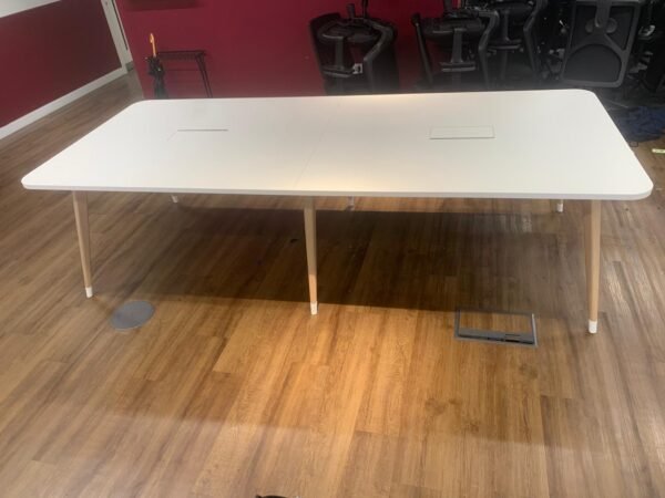 Premium Wooden Meeting Table with Power & USB - Image 2