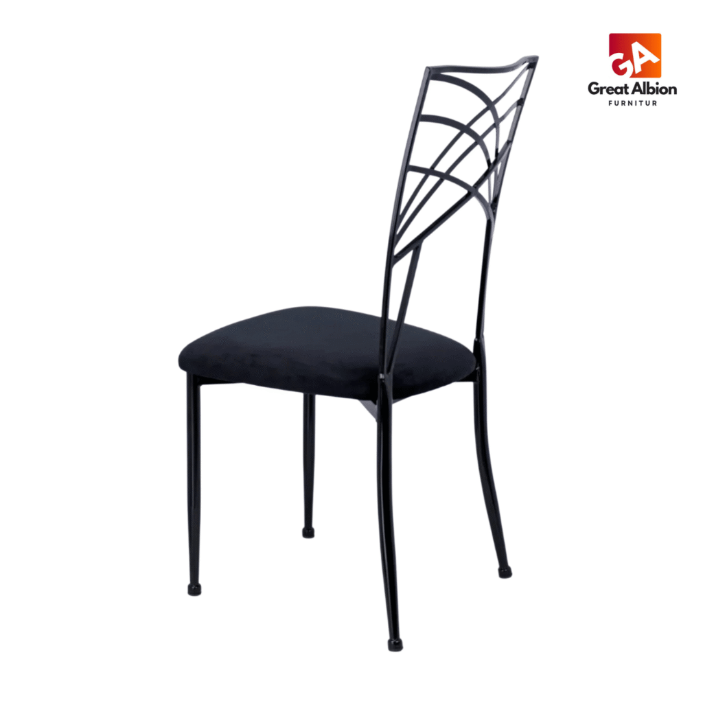 Chameleon Steel Event Stacking Chair Black 1