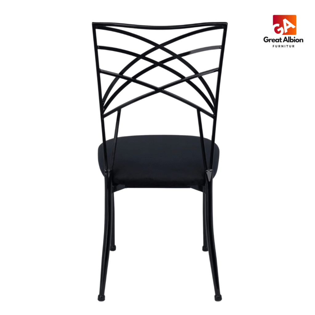 Chameleon Steel Event Stacking Chair Black 2