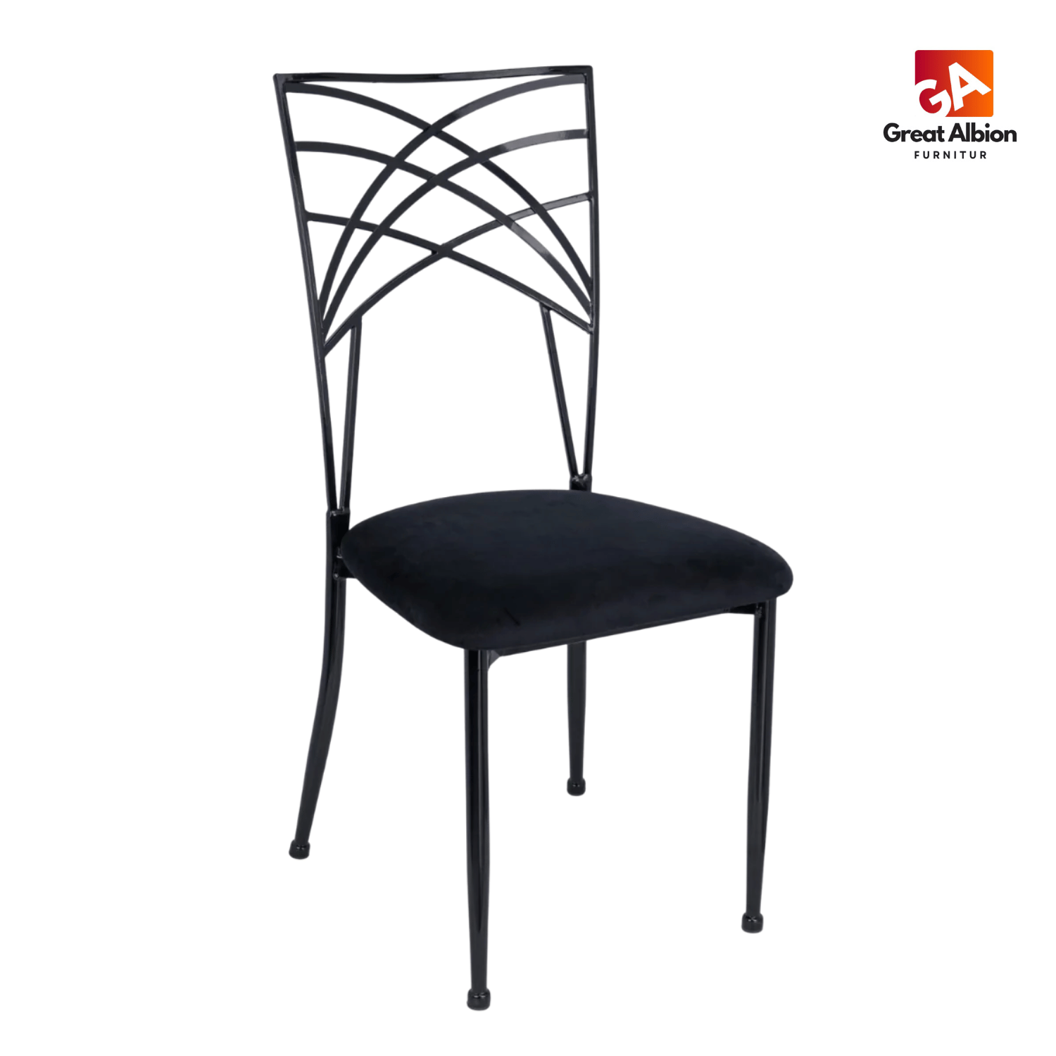 Chameleon Steel Event Stacking Chair Black 4