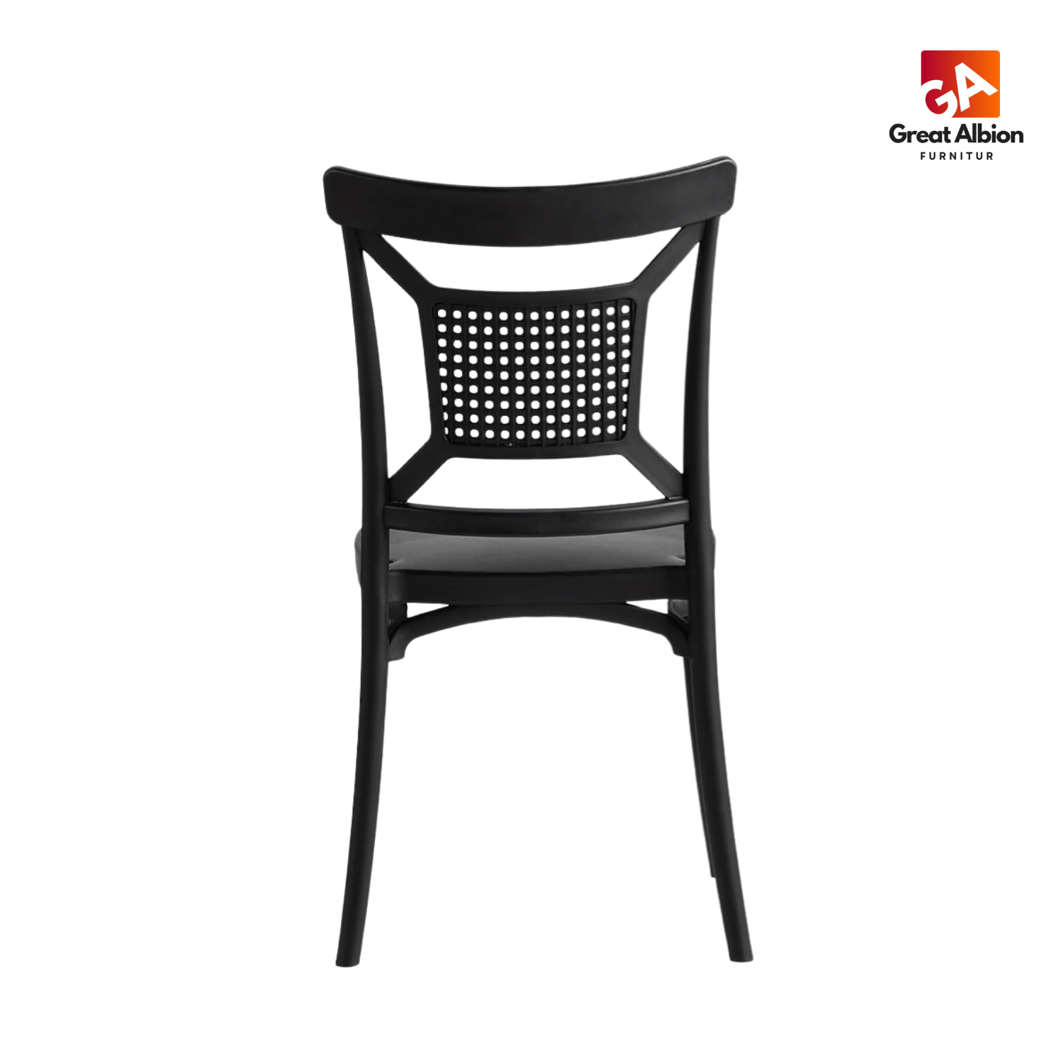 Enzo CaffeBistro Polypropylene Stacking Chair White 1