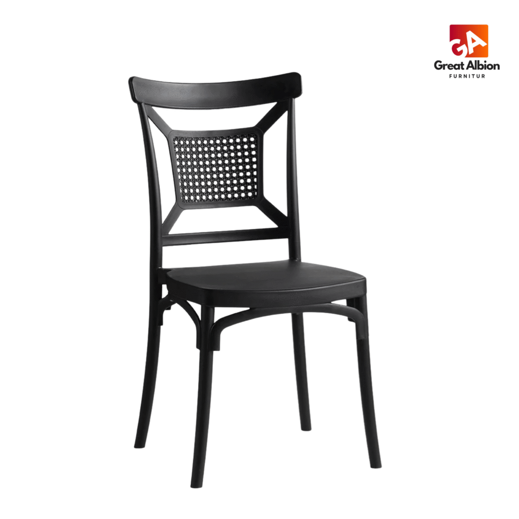 Enzo CaffeBistro Polypropylene Stacking Chair White 2
