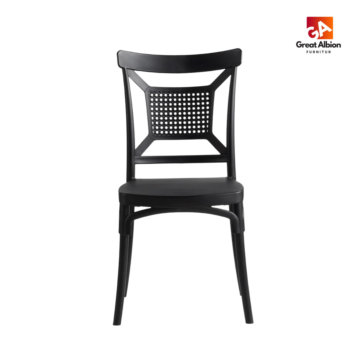 Enzo CaffeBistro Polypropylene Stacking Chair White 3