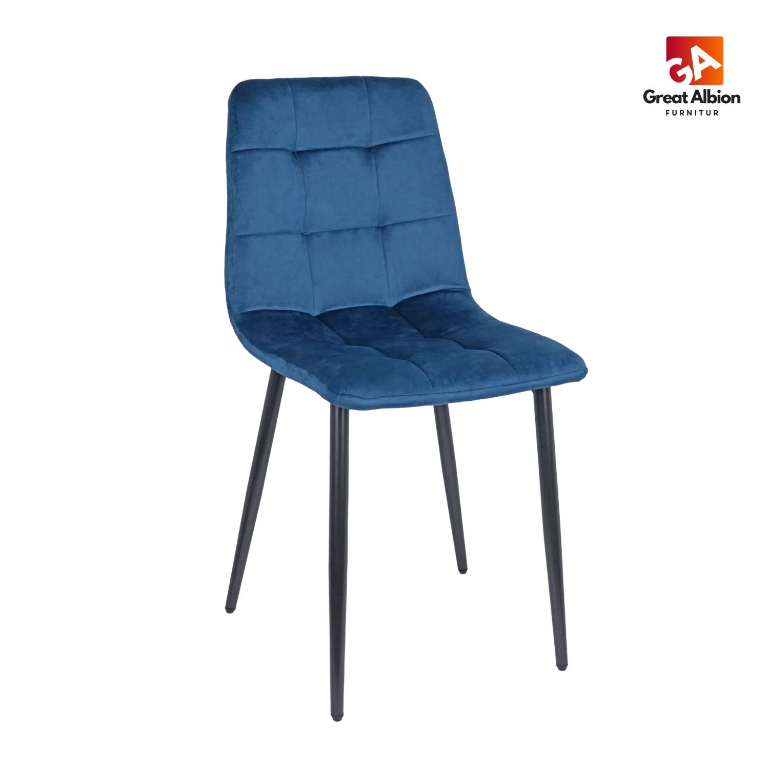 Velvet Dining Chair with Metal Legs