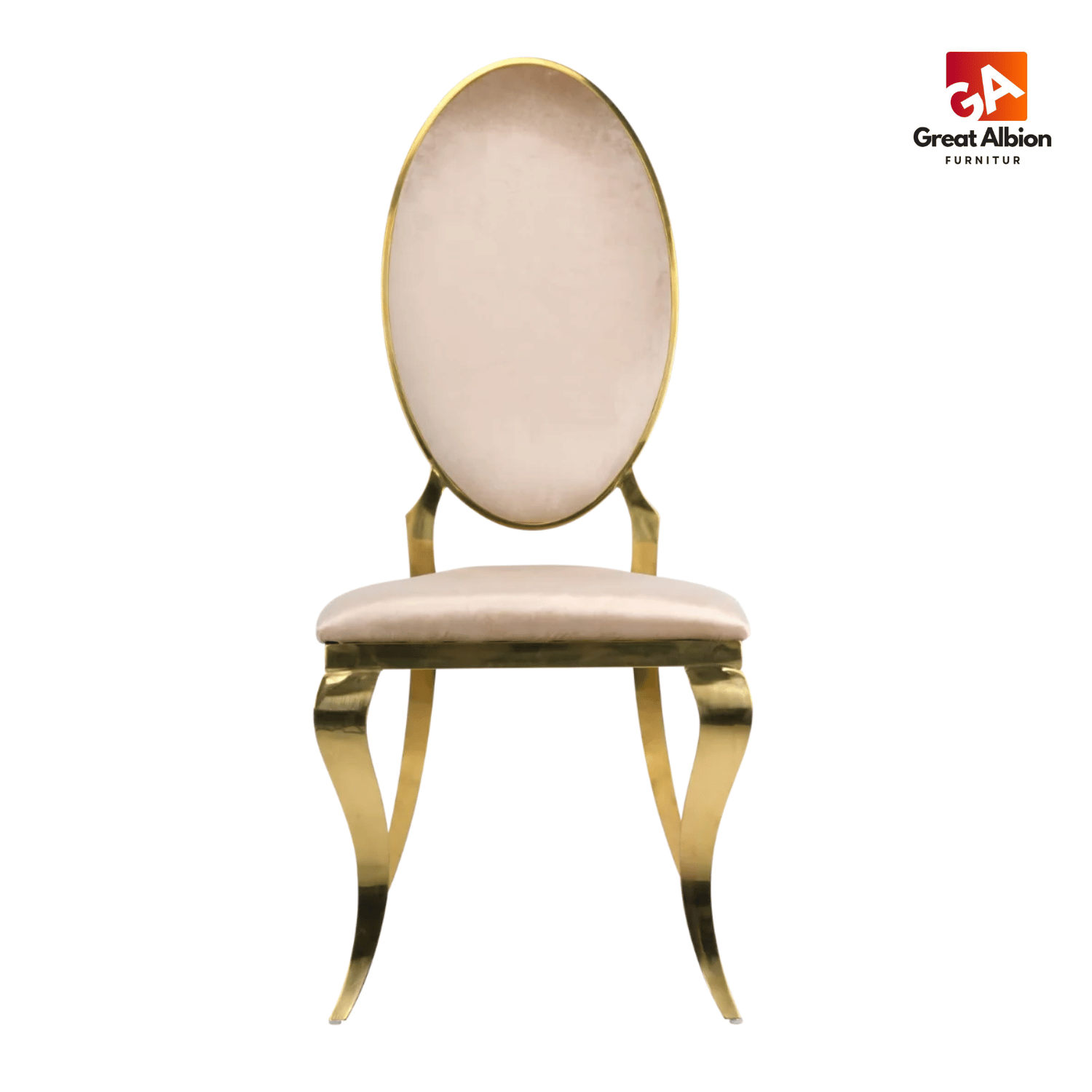 Opal Oval Back Velvet Stacking Chair Black 1