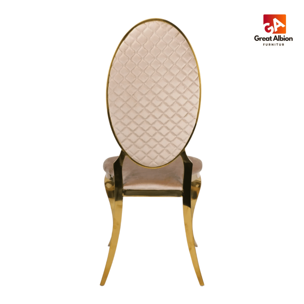 Opal Oval Back Velvet Stacking Chair Black 3