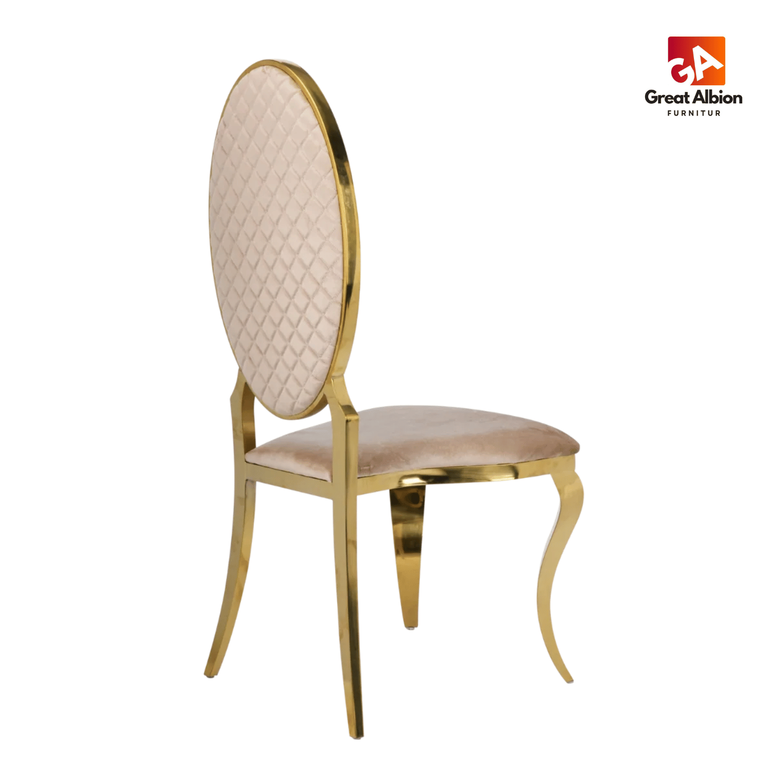 Opal Oval Back Velvet Stacking Chair Black 4