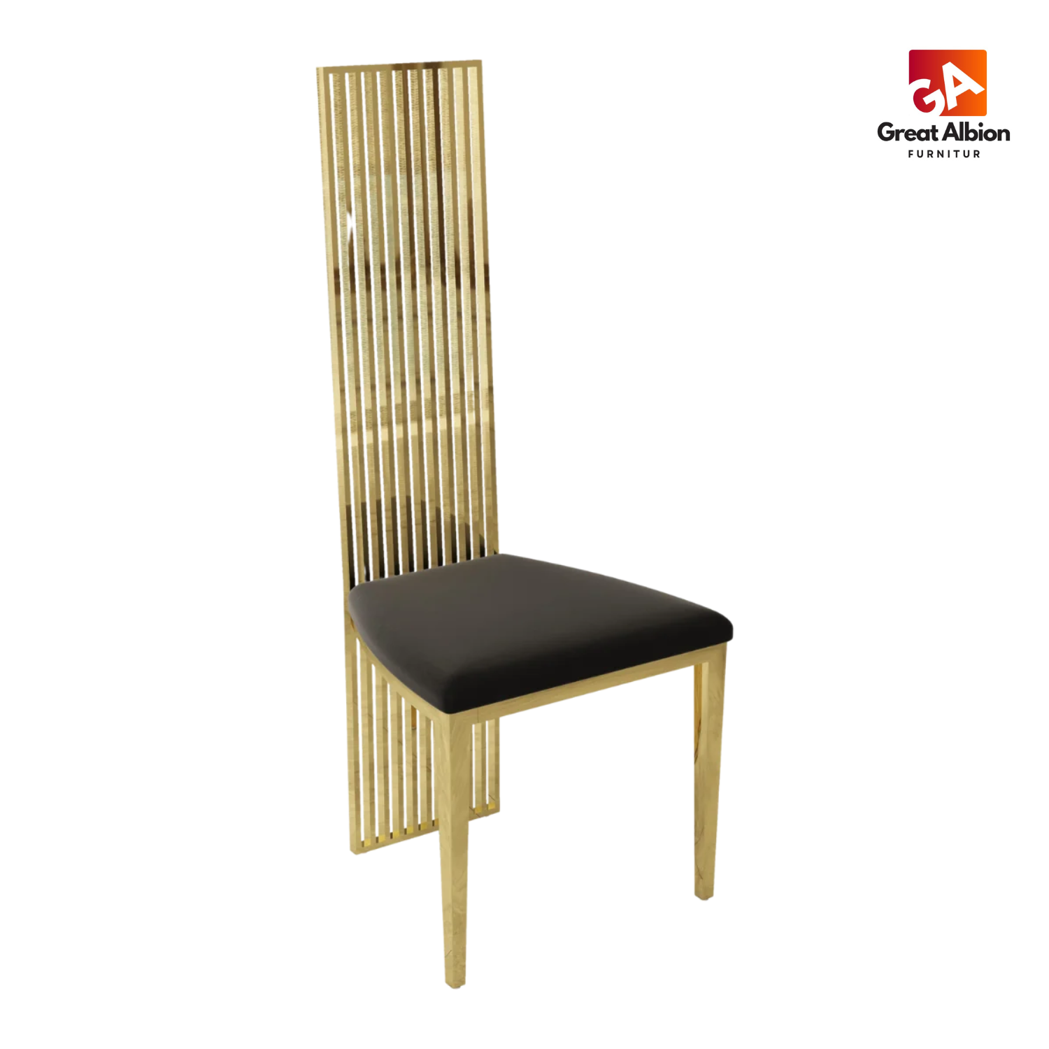 Verto Premium Inox High Back Chair Gold