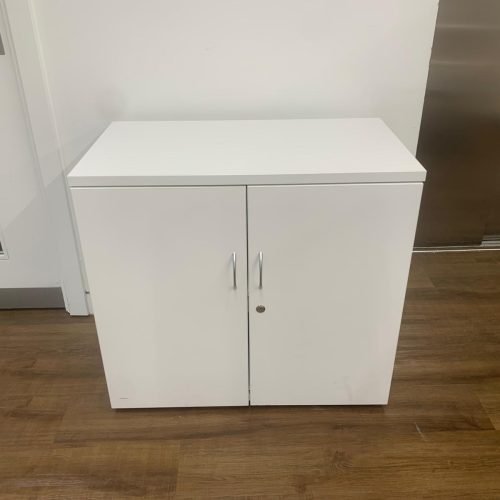 Modern White Medium | Sized Office Cabinet