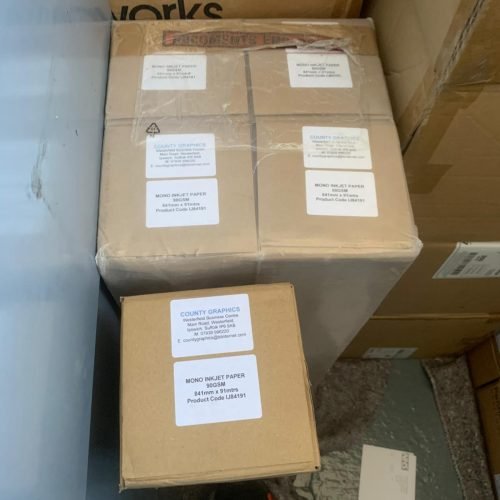 Mono Inkjet Paper Roll – 90 GSM– 841mm x 91m Roll (5 Boxes)